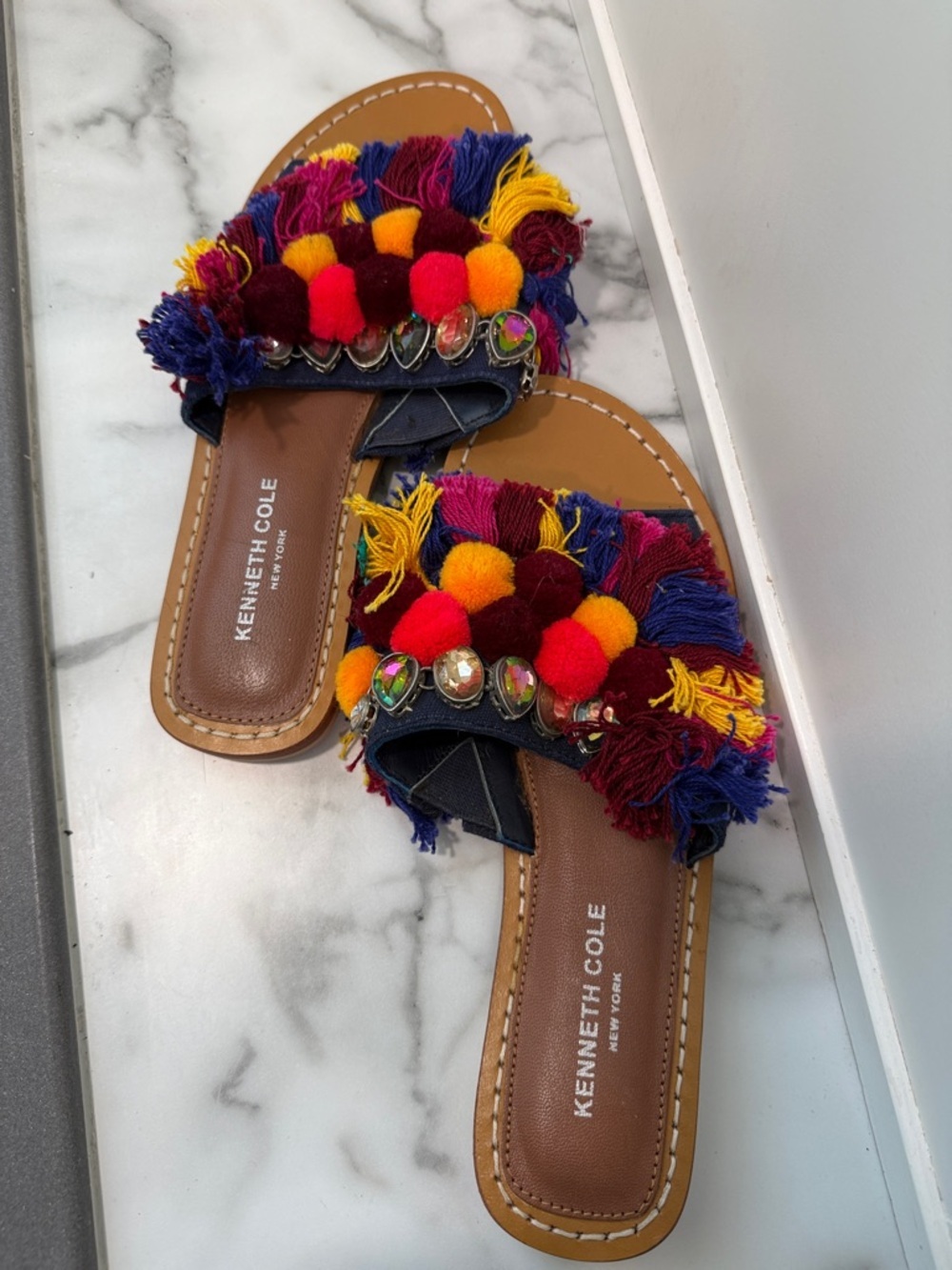 NWOT Kenneth Cole New York Osmond Open Toe Casual Slide women’s size 8.5 - Picture 2 of 7